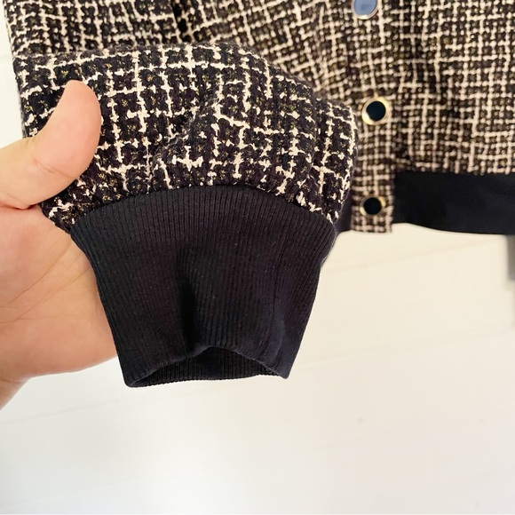 Me+Em Ponte Jacquard Rib Trim Textured Ponte Jersey Jacket Size 12 - Picture 8 of 16